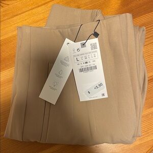 NWT Zara Size Large Tan Pants
